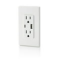 thumbnail image 4 of Leviton 15 Amp Tamper Resistant Type A/C 3.6 Amp 18-Watt USB Outlet (1-Pack), 4 of 5