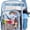 Light Blue (No Small Pockets), variant on Clear Backpack, Heavy Duty PVC Transparent Backpack Stadium approved with Reinforced Strap School Bookbag for School, Workplace, Stadium, Travel, Security, Festival, College (Black)