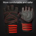 thumbnail image 4 of 1 Pair Fingerless Bike Glove Anti-slip Shock Absorbing Unisex Good Toughness Fitness Half Gloves for Training, 4 of 8