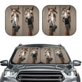thumbnail image 2 of Wukai Funny Horse Faces Expressions Car Front Windshield Sun Shade,Sun Visor Shield Block Automotive Interior Protector Blocks UV Rays-Medium, 2 of 6