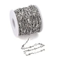 thumbnail image 2 of 1roll Resistant 304 Stainless Steel Link Chains Soldered with Spool for Holy Jewelry Making Stainless Steel color 13x5x1.2mm 82.02 Feet(25m)/roll, 2 of 6