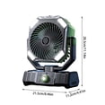 thumbnail image 2 of Klonfd Portable USB Fan With Remote Nano Atomization 360° Oscillation 10000mAh Rechargeable Camping Fan Speed Night Light For Outdoor Indoor Use, 2 of 2