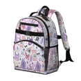 thumbnail image 2 of Purple Gothic Cat Crystal Pattern Backpack for School,Cute School Bag,Schoolbag with Adjustable Shoulder Straps & Padded Back,15.25"x11.5"x5.25", 2 of 5