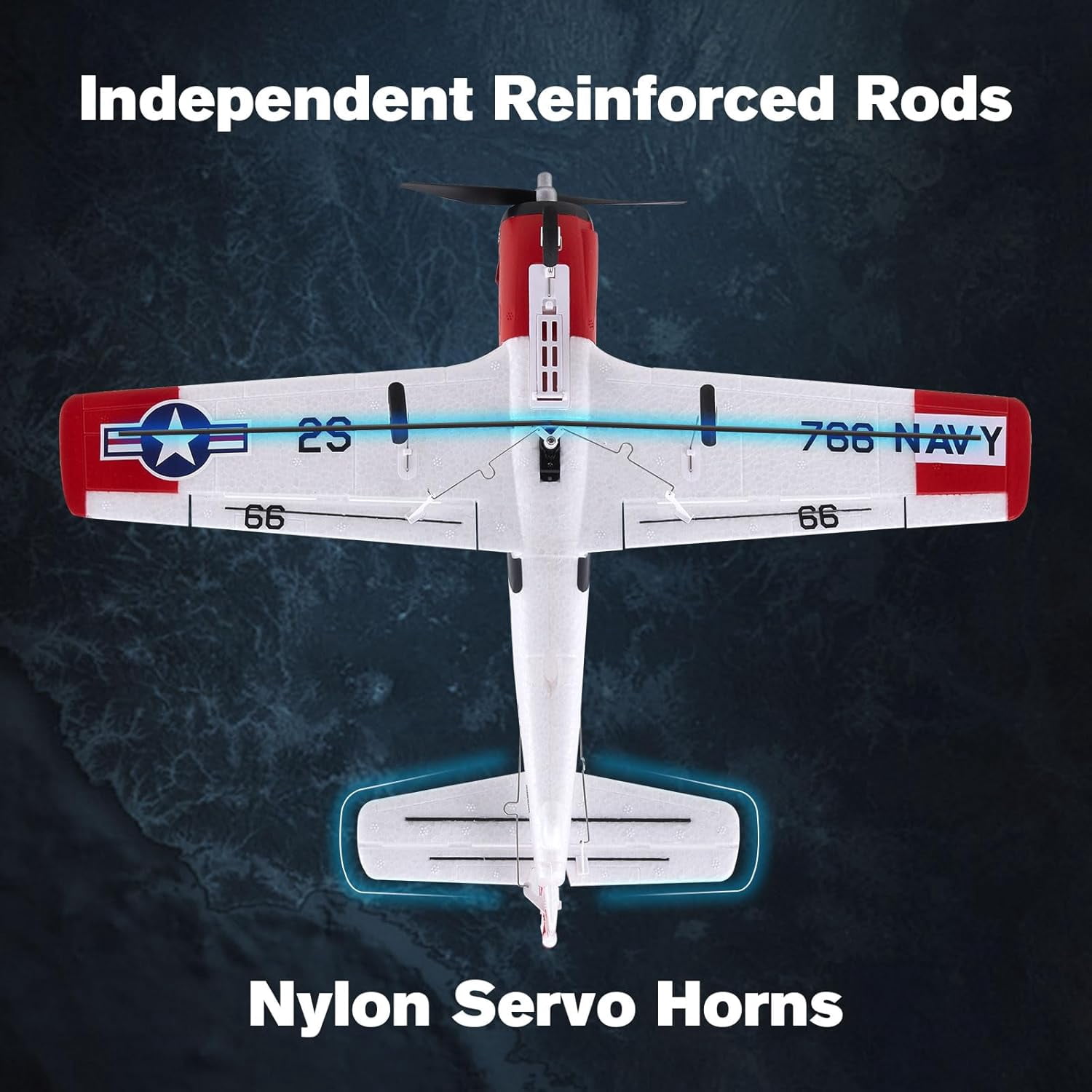 FMS 410mm T-28 Trojan RTF Mini RC Airplane Beginner RC Plane