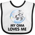 thumbnail image 3 of Inktastic Raccoon My Oma Loves Me Boys or Girls Baby Bib, 3 of 4