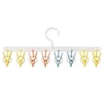 thumbnail image 1 of Hyasfey Coat Hanger with 8 Clips 360 Degree Rotation Great Load Bearing Underpants Towel Clothes Drying Holder Clip Sock Clip Hanger Wardrobe Cap Organizer, 1 of 8