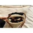 thumbnail image 3 of Straw Purse Women Vintage Handwoven Straw Crossbody Bag Stylish Bow Knot Straw Shoulder Bag, 3 of 7