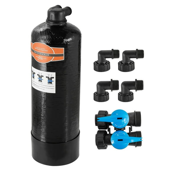 KFFKFF Salt-Free Whole Home Water Softener, Urban Water Purifier, 600,000 Gallon Capacity, Suitable for Various Plumbing Pipes, 1" NPT & 3/4" NPT, Ideal for Small Families of 2-3 Members