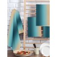 thumbnail image 2 of Turquoise Yellow Ombre Kitchen Dish Towels for Drying Dishes Set of 2, Farmhouse Modern Gradient Art Waffle Weave Microfiber Hand Tea Bathroom Towels Quick Dry & Absorbent Towel 15.7x23.6, 2 of 7