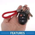 thumbnail image 4 of Llavero para automóvil Unique Bargains Llavero universal con anillo para llaves de control remoto para el hogar para mujeres de cuero aleación de zinc rojo 2 Pcs, 4 of 6
