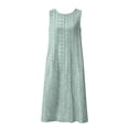 thumbnail image 5 of QUNYINEY Summer Women's Sundresses Long Casual A Line Sleeveless Tank Dress Cutout with Pockets Solid Crew Neck Loose Fit Dresses, 5 of 9