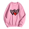thumbnail image 4 of Wovix Women Crewneck Valentine Sweatshirt Love Heart Graphic Elbow Patch Shirts Gift for Her Long Sleeve Pullover Basic Festival 2025 Casual Tops, 4 of 4