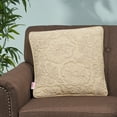 thumbnail image 2 of Noble House 18" x 18" Modern Beige Cotton/Polyester Decorative Pillow Cover, 2 of 9