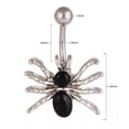 thumbnail image 4 of K-KED 316L Stainless Steel Navel Ring Spider Navel Ring Navel Nail Button Jewelry-white, 4 of 6