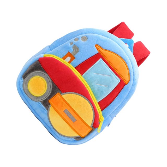 tamizeot Children Backpack Portable Cute Cartoon Boys Girls Automotive Pattern Zipper Adjustable Strap Snack Student Bag Birthday Gift Type 5