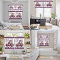 thumbnail image 6 of 4th of July Kitchen Curtains Sets for Windows 24 Inch Length, Red Blue Plaid Truck Floral Star Rod Pocket Window Treatments Tier Curtains and Valances Set for Bedroom/Bathroom, 6 of 8