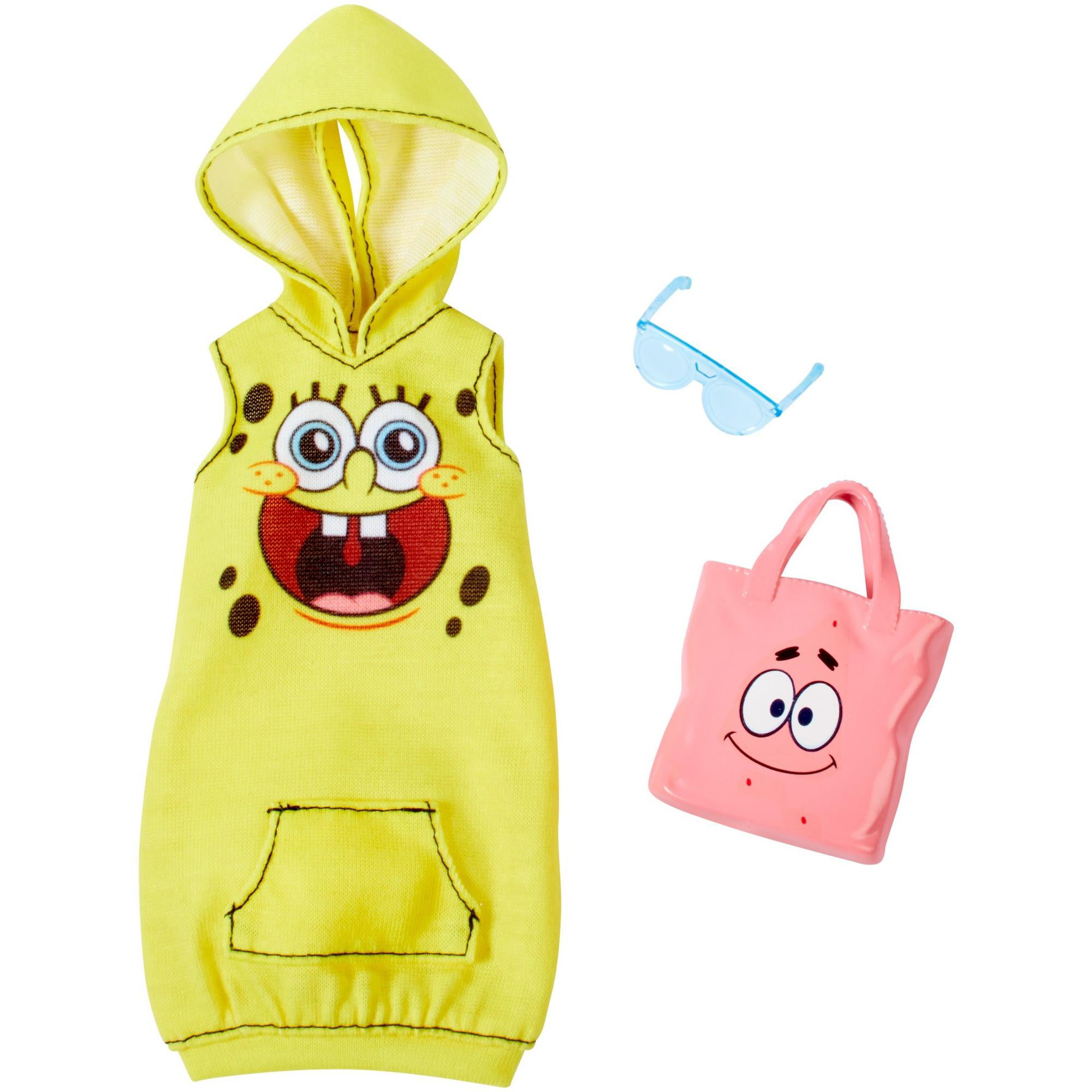 Barbie Spongebob Krabby Patty outfit shirt accesories lot 