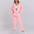 thumbnail image 2 of UAMVSH Sweatsuits Women 2 Piece Outfit Zip Up Jacket Jogger Pants Matching Set Oversized Hooded Sweatshirt Lounge Set with Pockets, 2 of 7