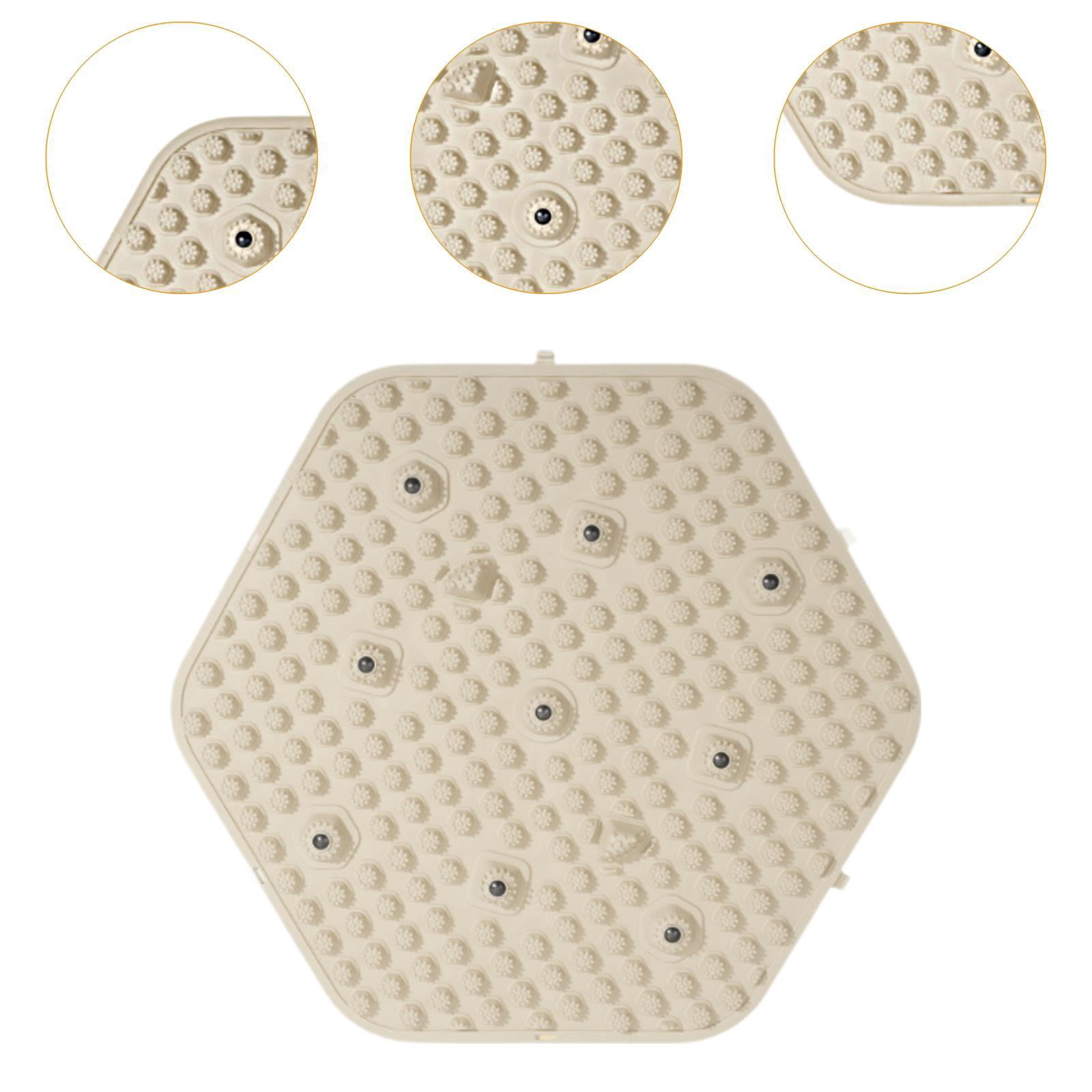 Serenable Foot Massager Mat Massage Pad Portable Relaxing Folding Foot Press Pad for Bedroom Gym Office Dorm Household white