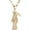 Gold, variant on Santa Muerte Necklace for Men Retro Gothic 14K Gold Plated Grim Reaper Saint Death Sickle Skull Pendant Party Jewelry Gift