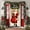 A, variant on Matoen 35 x 71 Inch Christmas Door Cover Santa Claus Pattern Xmas Party Decoration for Front Door Indoor Wall and Table Polyester Fabric
