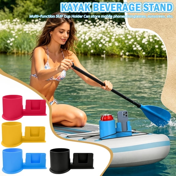 THOPBPRK Universal Surfboard Drink Holder for Paddle Board Kayak Accessories, Adjustable Beverage Cup Mount for Outdoor Water , Portable Gear for Summer Beach Activities, 1Pcs