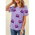 thumbnail image 5 of Women's Wisteria Sequin Balloon Puppy Graphic Mardi Gras Tee | [ZhiHiMeRi] | (US 20-22)2XL, 5 of 5