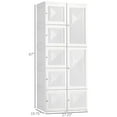 thumbnail image 2 of Portable Wardrobe Closet Foldable Clothes Cabinet Organizer w/ Cube Storage, 2 of 11