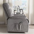 thumbnail image 3 of ACME Fauteuil Inclinable en Velours Gris, 3 of 4