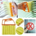thumbnail image 2 of Window 7 Finger Dusting Cleaner Tool Hand-Held Window Shutters Mini Duster Brush Blind Dust Cleaner Shades (Yellow), 2 of 8