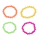 thumbnail image 5 of 4 Uds pulsera de cuentas de neón pulsera de cadena de bolas con cuentas de plástico accesorios de disfraz para fiesta, 5 of 6