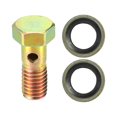 thumbnail image 1 of Unique Bargains 1 Set Car Single Banjo Bolt M8x1.25 Length 23mm Metric Thread Turbo Brake Line Fitting Adapter W/ Washer, 1 of 7
