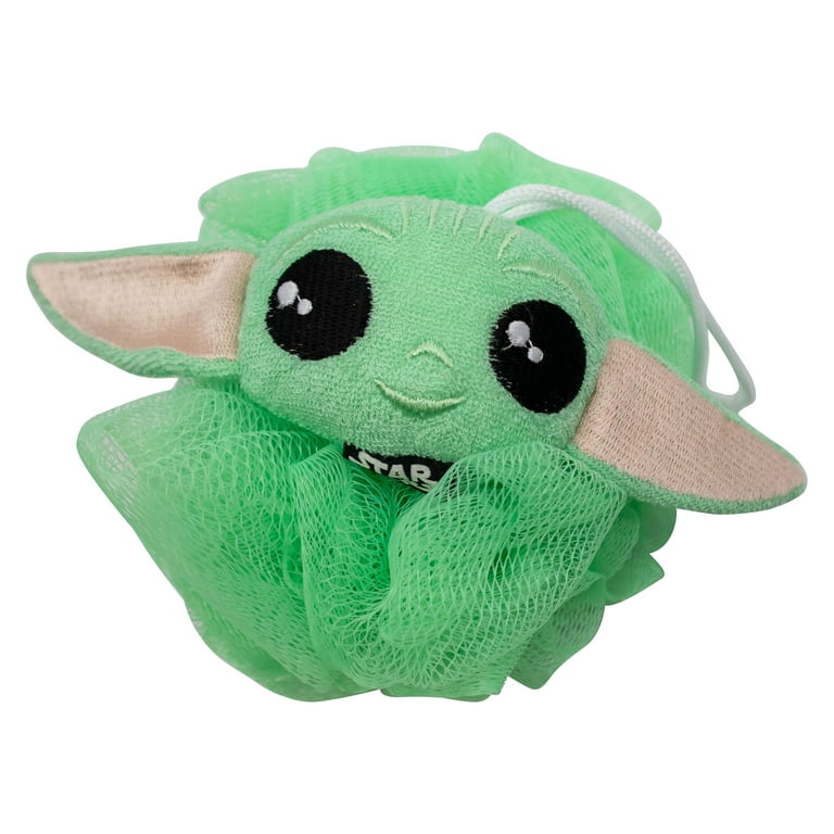 Baby Yoda Kids Hooded Towel and Character Loofah Set Cotton