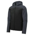 thumbnail image 5 of Port Authority Hooded Core Soft Shell Jacket-S (Black/ Battleship Grey), 5 of 6