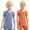 Misty blue+ Sauce orange, variant on GYRATEDREAM Kids Boy's Compression Shirts Child's Quick Dry Sports Undershirts Short Sleeve Base Layer Tee Tops 5-12T