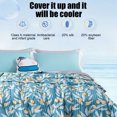 thumbnail image 5 of Darzheoy Floral Quilt, Lightweight Microfiber Bedspreads Soft Purple Floral Quilt Reversible Green Leaves Coverlet Set, 5 of 6