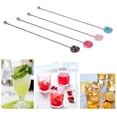 thumbnail image 3 of Cocktail Mélangeant le Verre, Agitateur de Cocktail, Agitateurs de Café Réutilisables, Support d'Agitateurs de Café, Bâtonnets de Café, Bâtonnet de Swizzle, Outil de Barre de Forme de Beignet (4 Pcs), 3 of 7