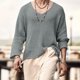 thumbnail image 2 of Hombres Casual Solid Pullover V Neck Sweater Sports Sweater Bottoming Tops Blusa Pompotops oipoqjl34990, 2 of 5