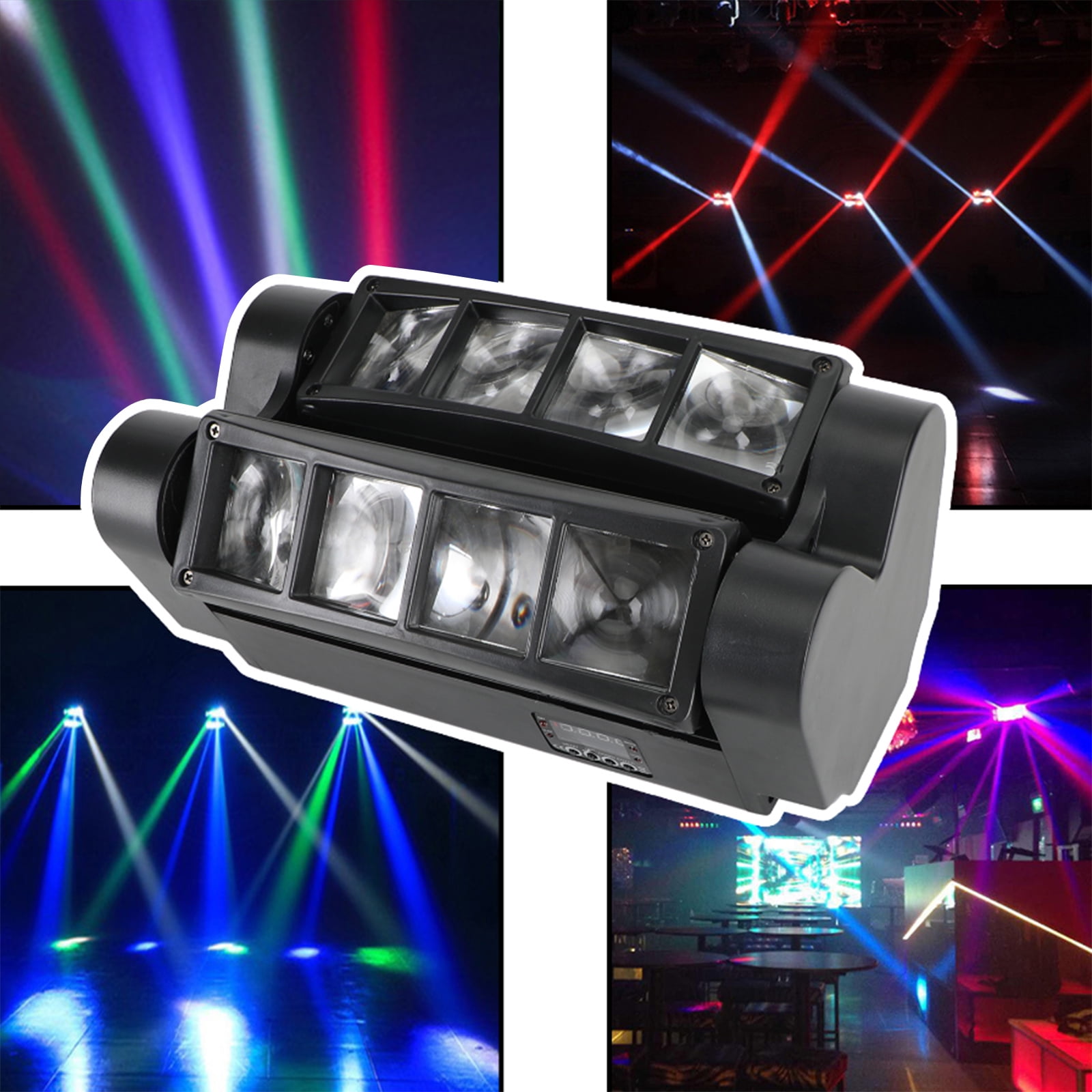 Stage Lights Spider Moving Head Dj Light, 15 CH,Sound Activated DMX 512 ,for Disco,Party,Show,DJ Booth,Wedding