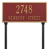 Whitehall Products 1323RG Standard Lawn Two Line Hartford Address Plaque, Red & Gold