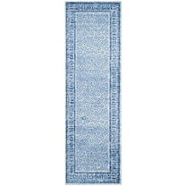 SAFAVIEH Adirondack Royston Traditional Runner Rug, Silver/Blue, 2'6" x 6'