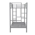 Your Zone Jillette Twin over Twin Metal Bunk Bed, Silver