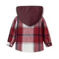 thumbnail image 4 of Fozruso Boys Jackets Coats 12-18 Months,Toddler Boys Girls Shirt Coat Jacket Plaid Long Sleeve Kids Tops Hooded Outwear Multicolor, 4 of 6