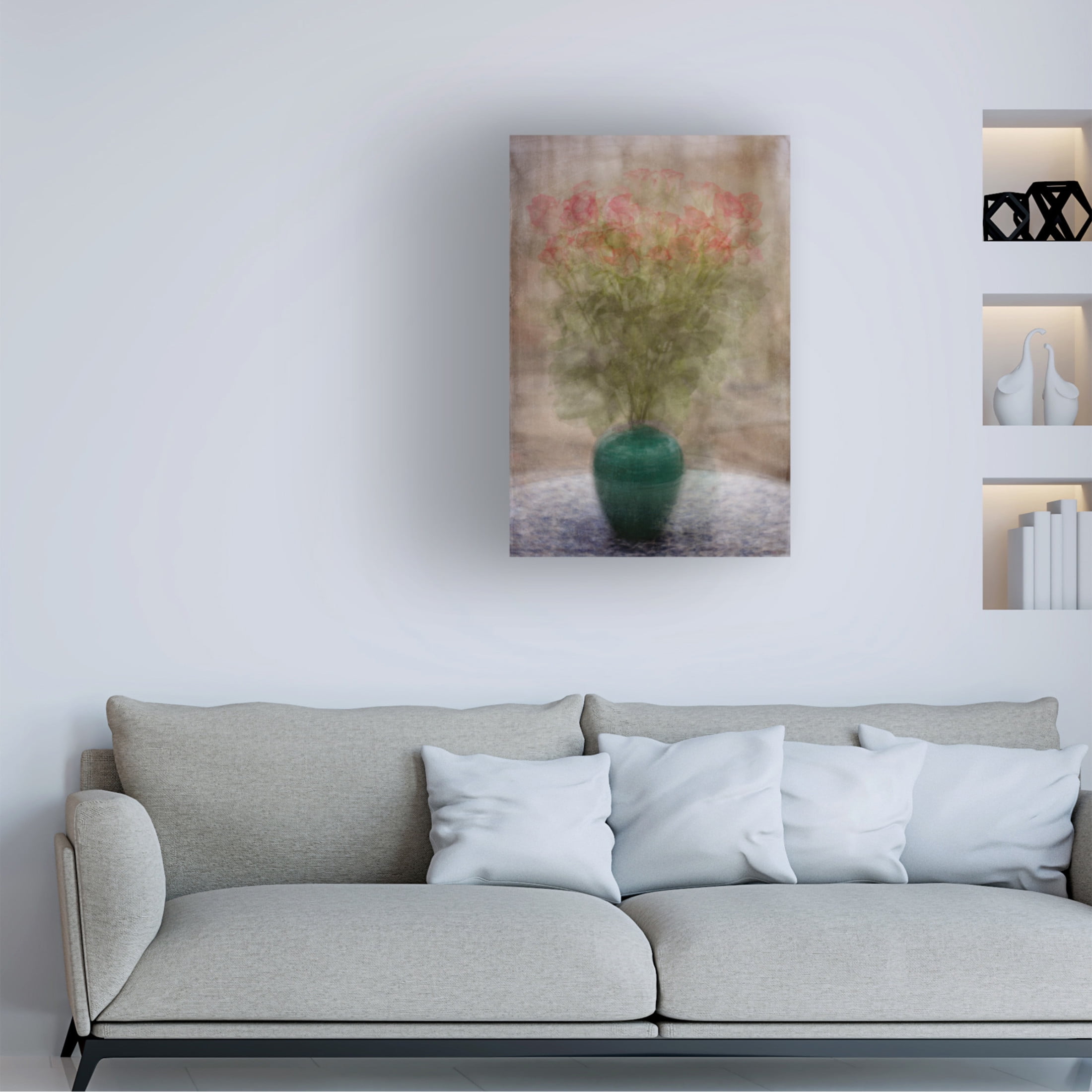 Canvas Wall Art - Katarina Holmstrom 'Roses On A Tuesday' Wall Art for Living Room, Bedroom, or Office Décor by Trademark Fine Art - 30 x 47 Inches