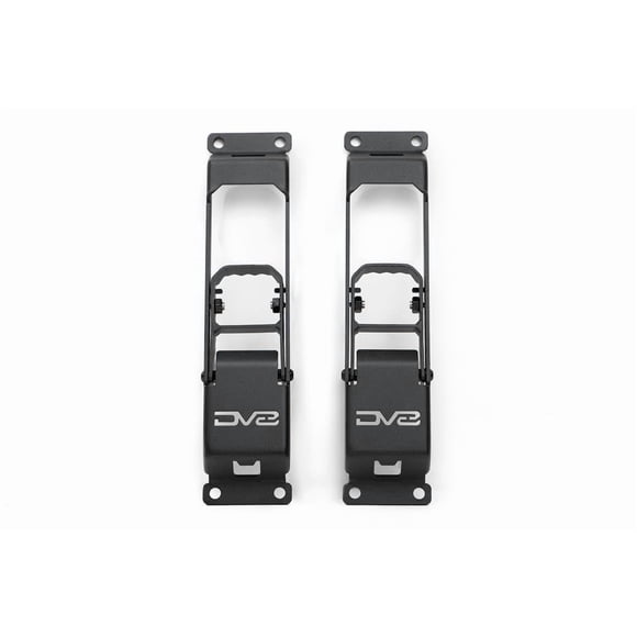 DV8 Offroad Truck Step STJL-04 Door Hinge Mount; Folding; Bolt-On; With Built-In Bottle Opener; Powder Coated; Black; Steel
