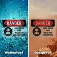 thumbnail image 6 of (2 Pack) High Noise Area Wear Ear Protection OSHA Danger Sign 24 Inch X 18 Inch Indoor / Outdoor Rust-Free Aluminum Metal Signs for Workplace, Workshop, and Construction Site, Made in, 6 of 8