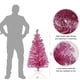 thumbnail image 4 of Árbol de Navidad Juegoal de 4 pies, color rosa preiluminado con 70 LED de color blanco cálido, 4 of 7