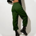 thumbnail image 2 of Women Men Fashion Solid Color Elastic Waist Sweatpants Sport Pants Drawstring High Waist Comfy Fall Winter Joggers Pants with Pockets, 2 of 5