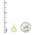 thumbnail image 4 of 10k 10kt Yellow Gold Mens Cubic-Zirconia Cluster Round Fashion Medallion Charm Pendant, 4 of 5