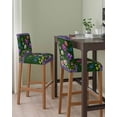 thumbnail image 2 of Spring Flowers Bar Stool Covers Set of 6, Boho Botanical Budding Garden Florals Stretch Washable Bar Chair Covers with Backs, Removable Pub Counter Height Chair Cover for Kitchen Dining Room Cafe, 2 of 7